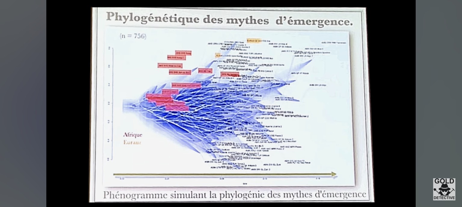 Premières zones régionales mises en évidence dans le phénogramme.