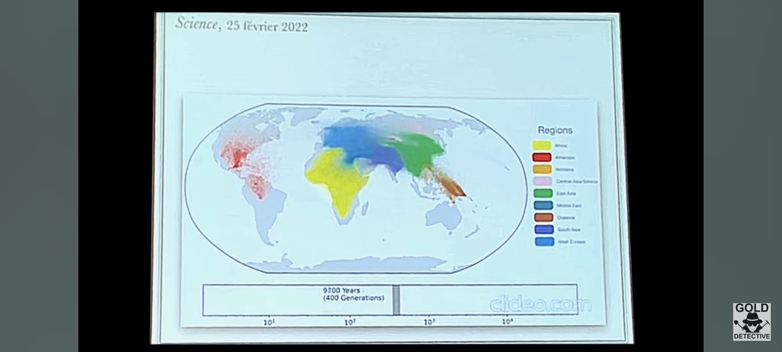 Carte à 97 000 ans / 4 400 générations.
