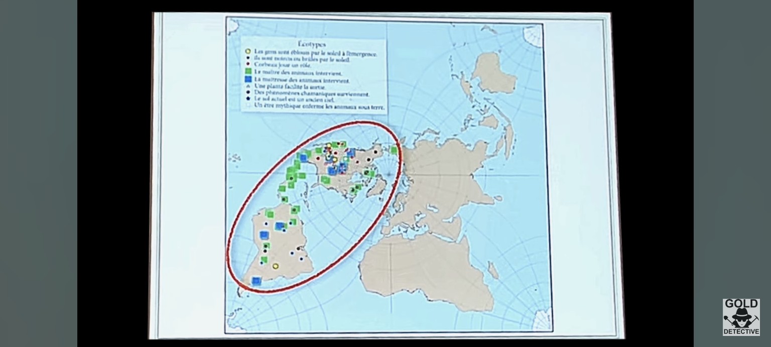 Carte des exotypes et zone mise en évidence.