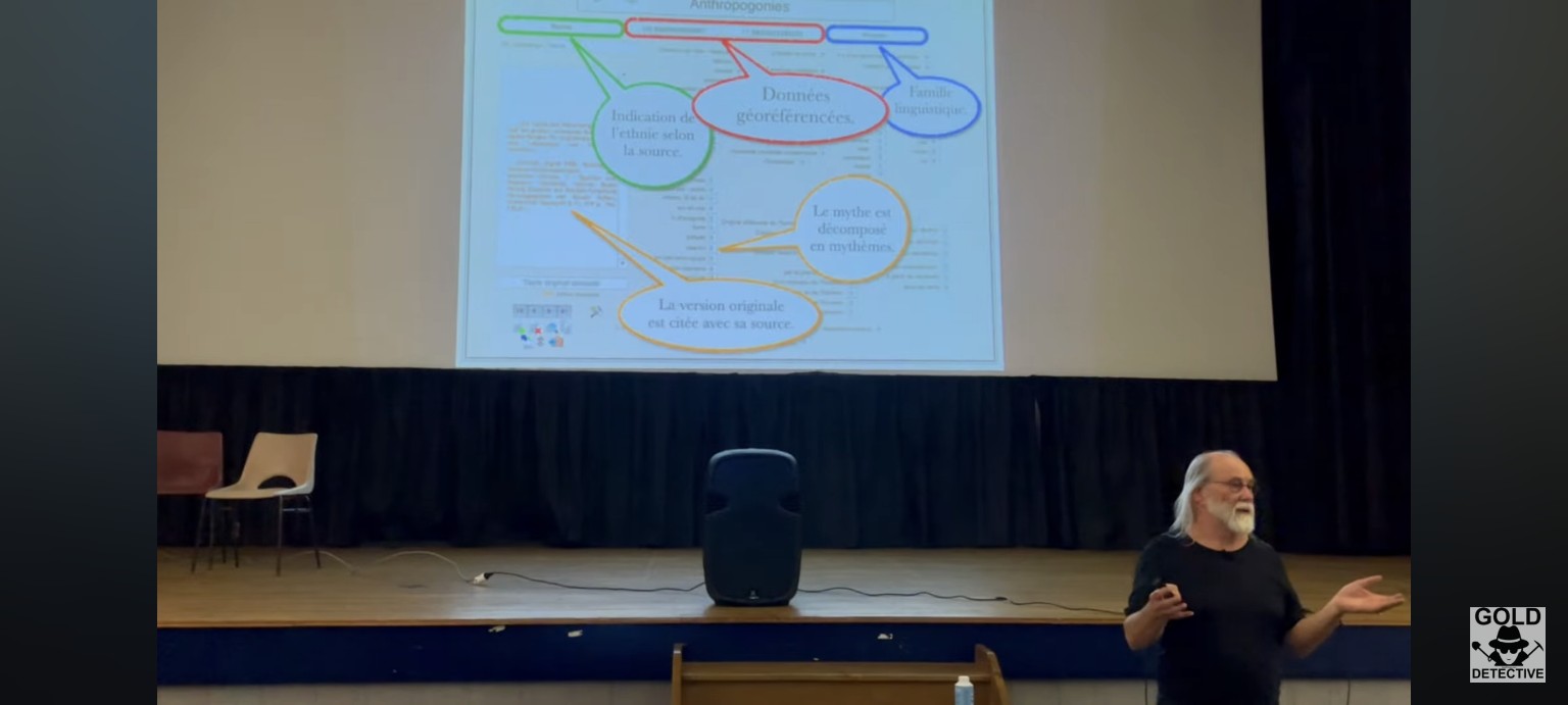 Vue de conférence devant la diapositive sur les données géoréférencées.