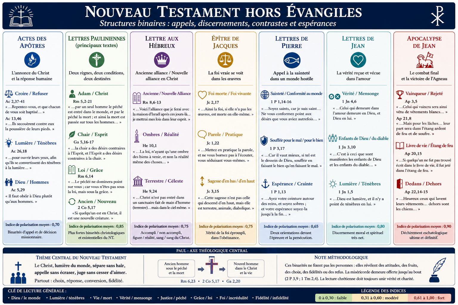 Structures binaires dans le Nouveau Testament hors évangiles.